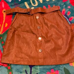 Zara Brown A-Line Mini Skirt for Casual Occasions